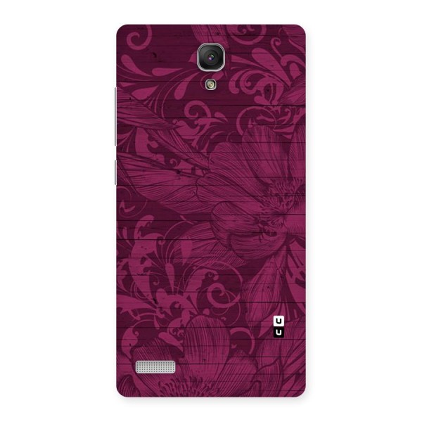 Magenta Floral Pattern Back Case for Redmi Note