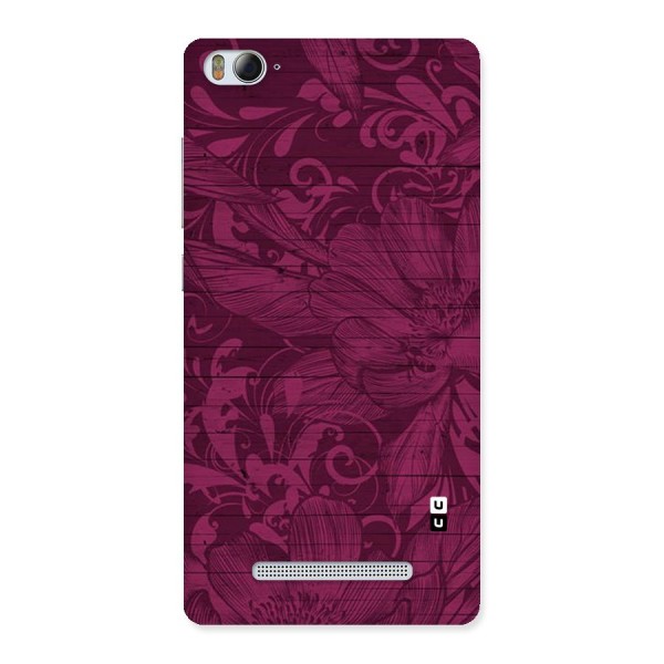 Magenta Floral Pattern Back Case for Xiaomi Mi4i