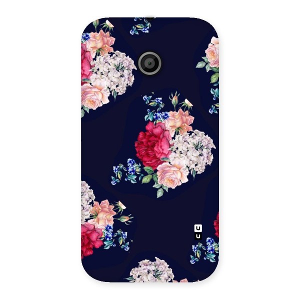 Magenta Peach Floral Back Case for Moto E