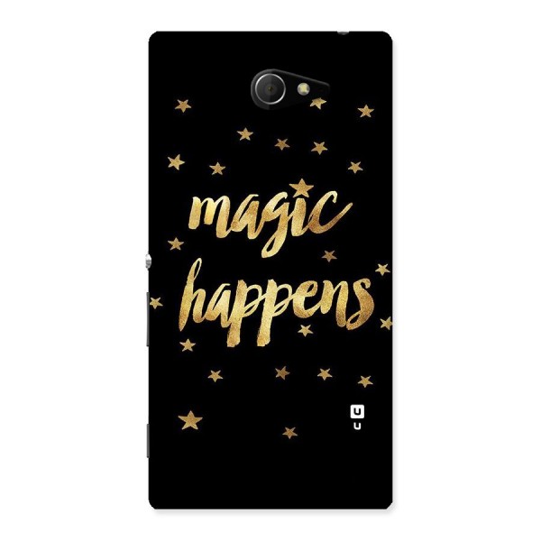 Magic Happens Back Case for Sony Xperia M2