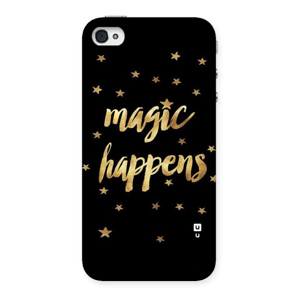 Magic Happens Back Case for iPhone 4 4s