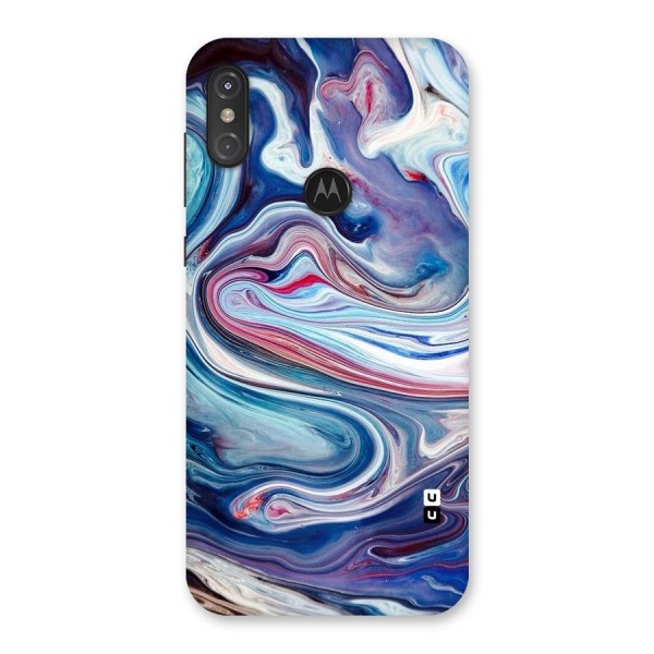 Marble Style Printed Back Case for Motorola One Power