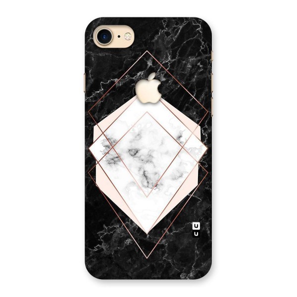 Marble Texture Print Back Case for iPhone 7 Apple Cut