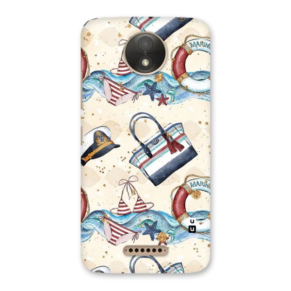 Marine Bag Design Back Case for Moto C Plus