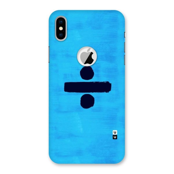 Math And Blue Back Case for iPhone XS Logo Cut