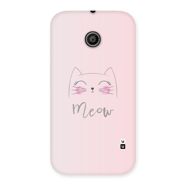 Meow Pink Back Case for Moto E