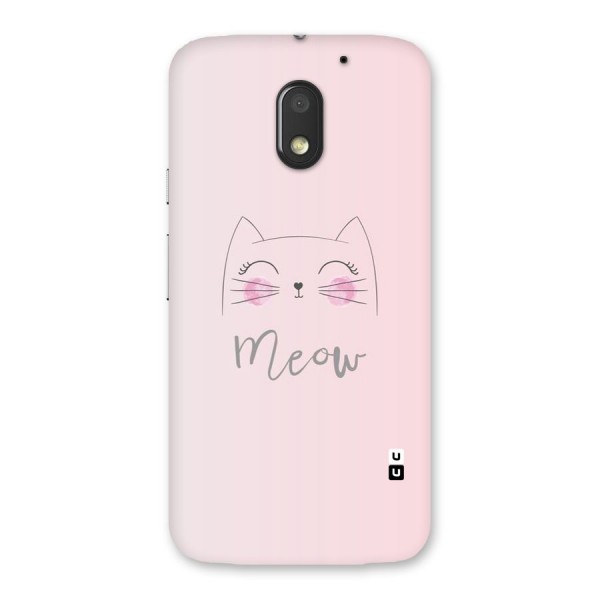 Meow Pink Back Case for Moto E3 Power