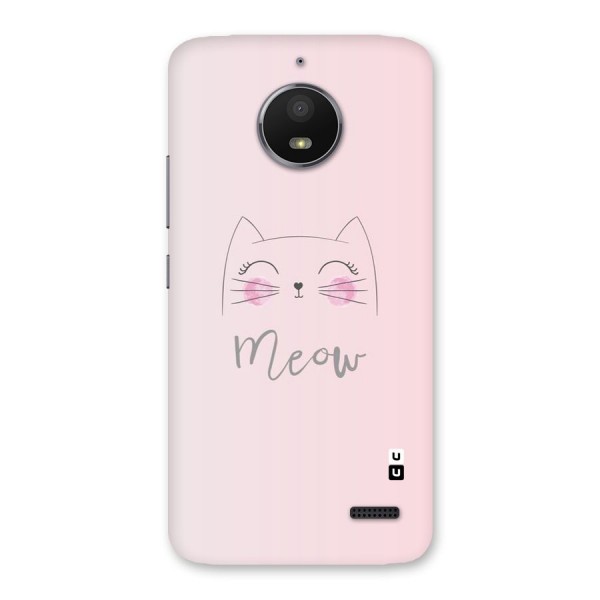 Meow Pink Back Case for Moto E4