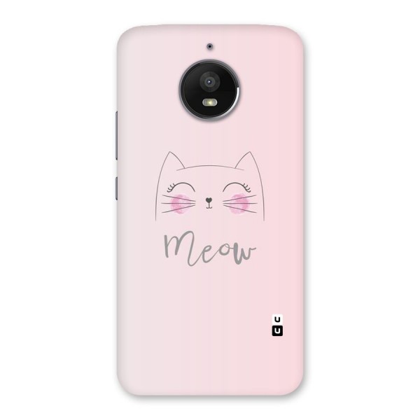 Meow Pink Back Case for Moto E4 Plus