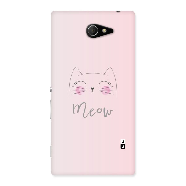 Meow Pink Back Case for Sony Xperia M2