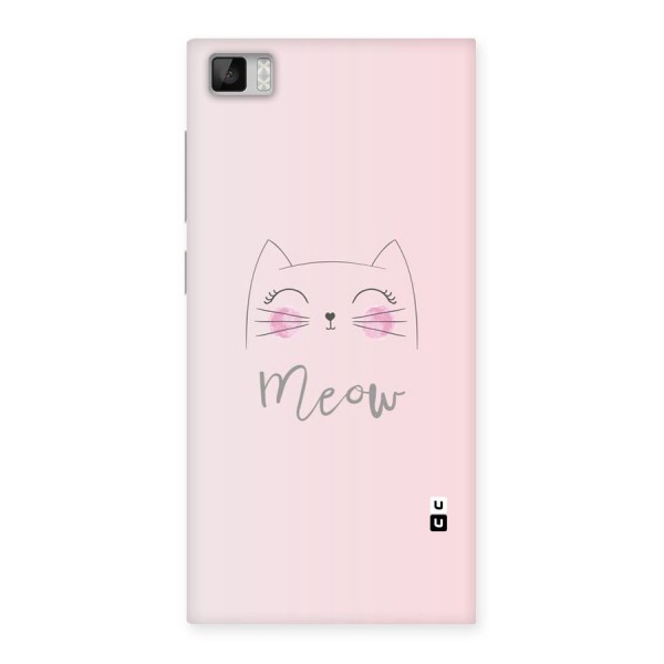 Meow Pink Back Case for Xiaomi Mi3