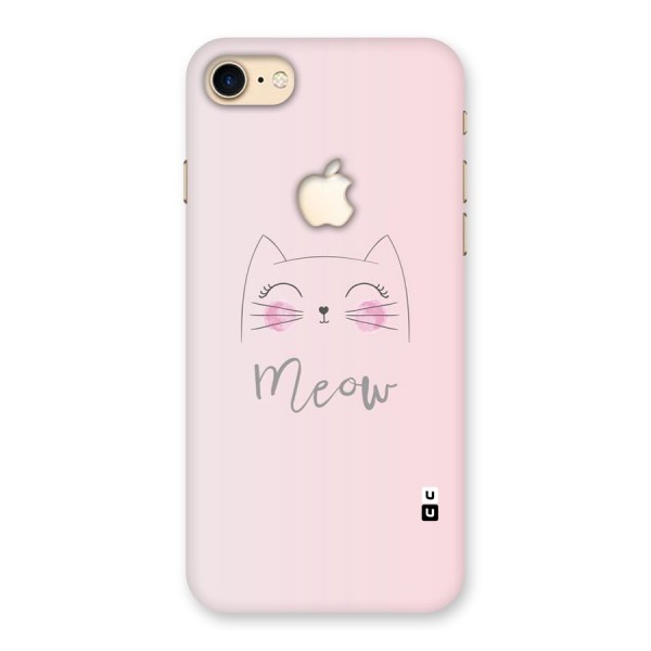 Meow Pink Back Case for iPhone 7 Apple Cut