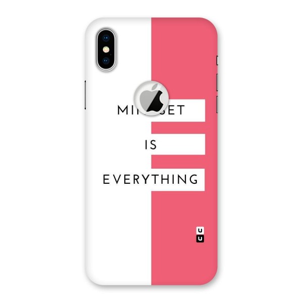 Mindset is Everything Back Case for iPhone XS Logo Cut