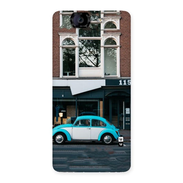 Mini Blue Car Back Case for Canvas Knight A350