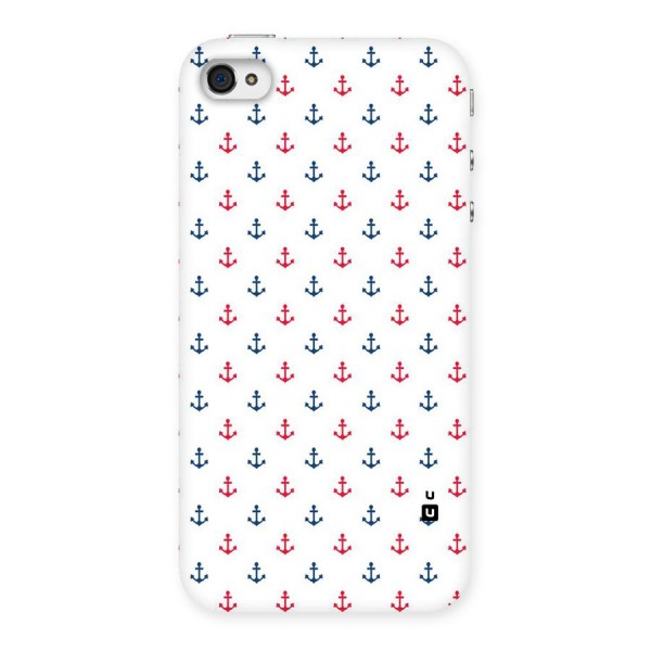 Minimal Anchor Pattern Back Case for iPhone 4 4s