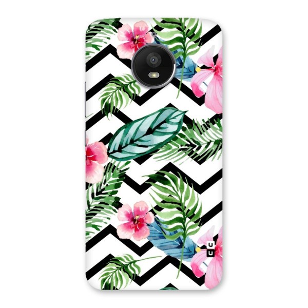 Modern Flowers Back Case for Moto E4 Plus