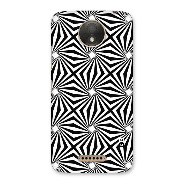 Monochromatic Swirls Back Case for Moto C Plus