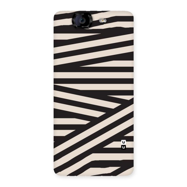 Monochrome Lines Back Case for Canvas Knight A350