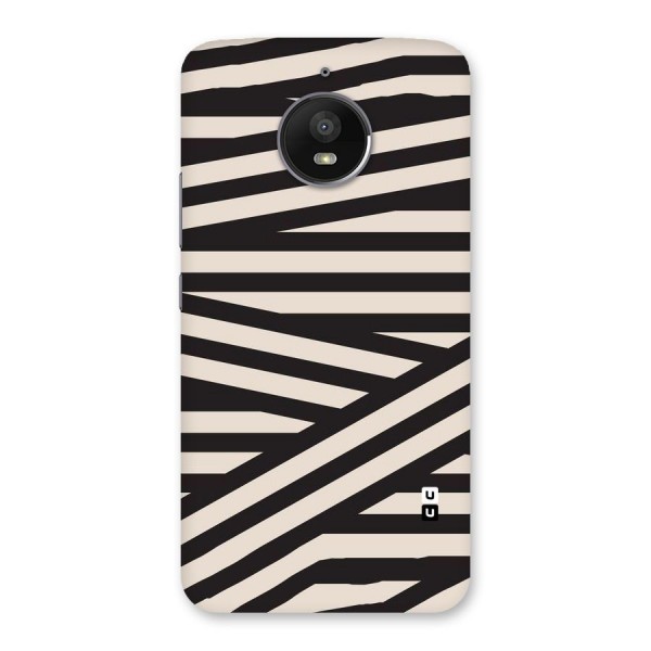 Monochrome Lines Back Case for Moto E4 Plus