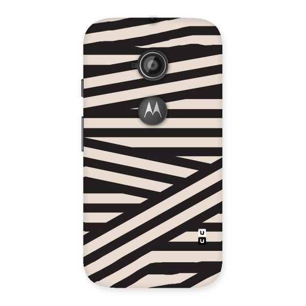 Monochrome Lines Back Case for Moto E 2nd Gen