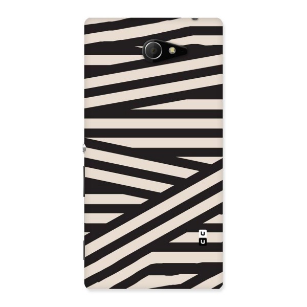 Monochrome Lines Back Case for Sony Xperia M2