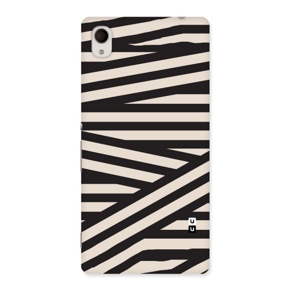 Monochrome Lines Back Case for Xperia M4 Aqua