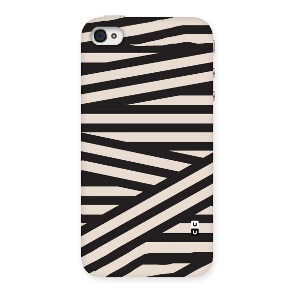 Monochrome Lines Back Case for iPhone 4 4s