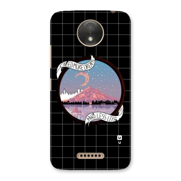 More Dreams Back Case for Moto C Plus