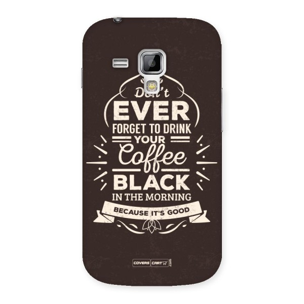 Morning Coffee Love Back Case for Galaxy S Duos