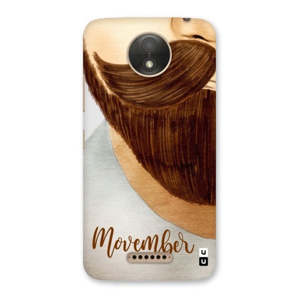 Movember Moustache Back Case for Moto C Plus