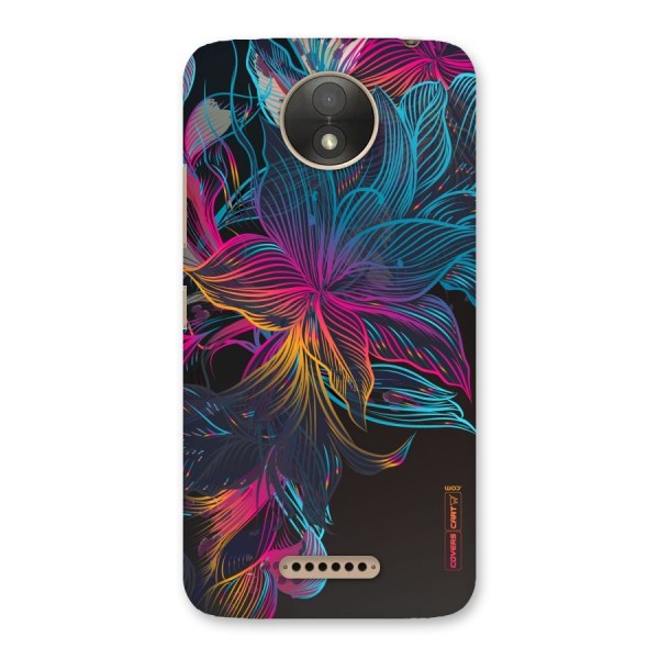 Multi-Colour Flowers Back Case for Moto C Plus