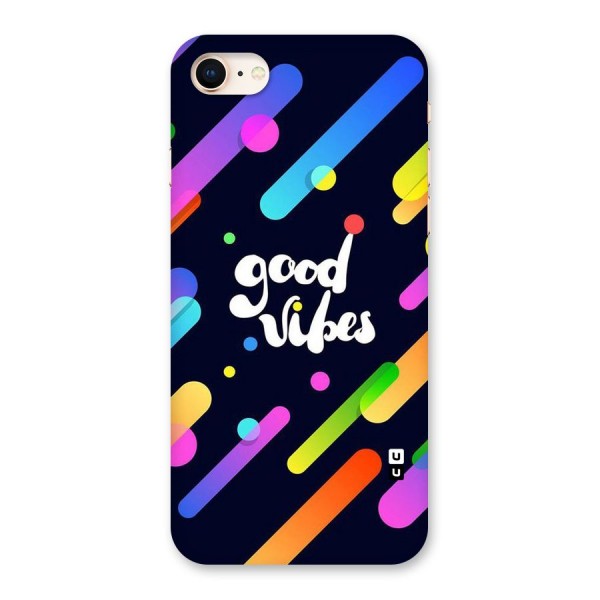 Multicolor Good Vibing Back Case for iPhone 8
