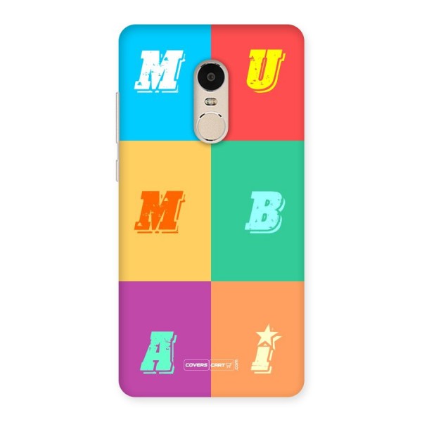 Mumbai Alphabets Back Case for Xiaomi Redmi Note 4