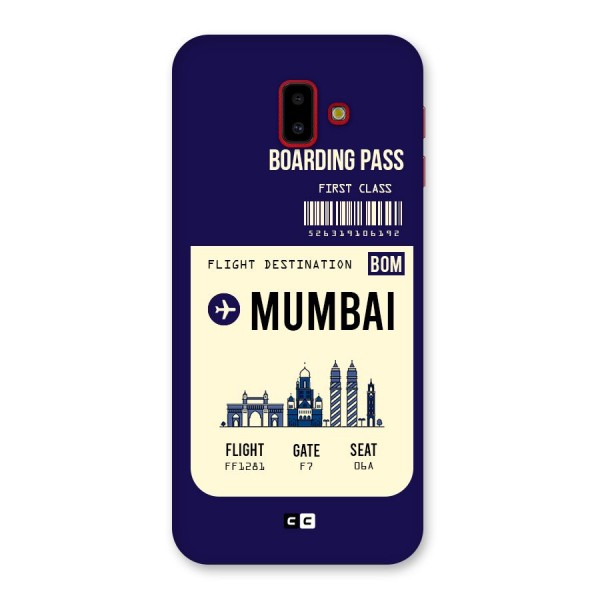 Mumbai Boarding Pass Back Case for Galaxy J6 Plus