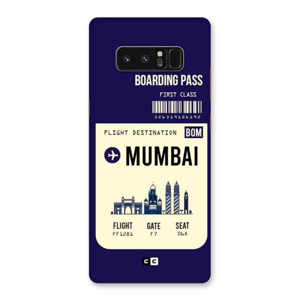 Mumbai Boarding Pass Back Case for Galaxy Note 8