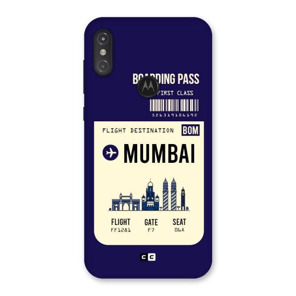 Mumbai Boarding Pass Back Case for Motorola One Power