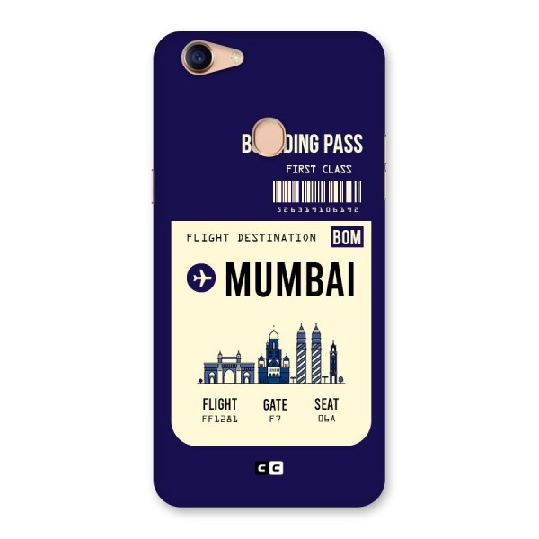 Mumbai Boarding Pass Back Case for Oppo F5