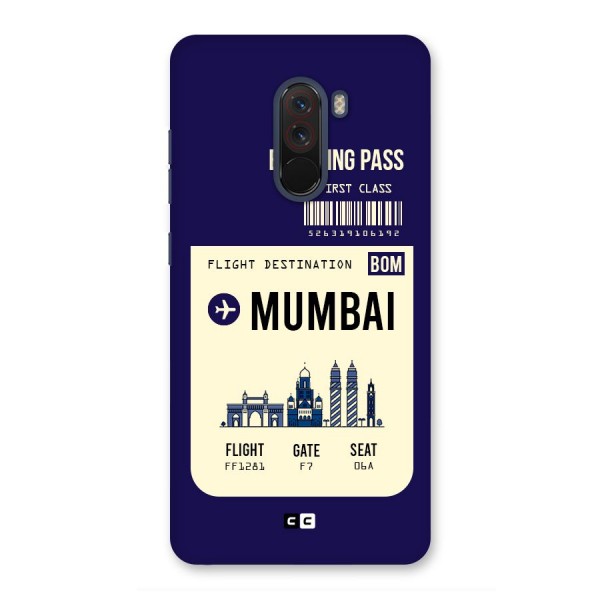 Mumbai Boarding Pass Back Case for Poco F1