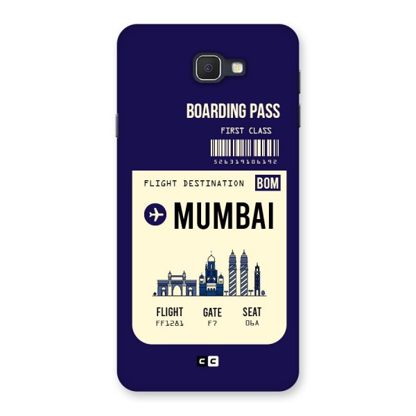 Mumbai Boarding Pass Back Case for Samsung Galaxy J7 Prime