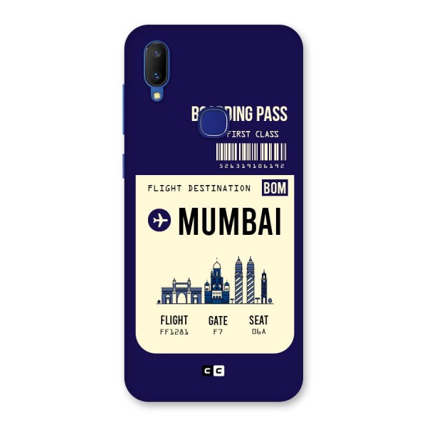 Mumbai Boarding Pass Back Case for Vivo V11