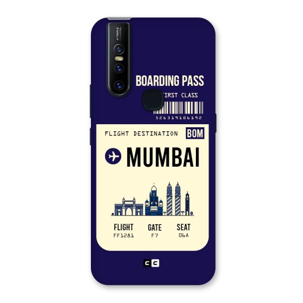 Mumbai Boarding Pass Back Case for Vivo V15