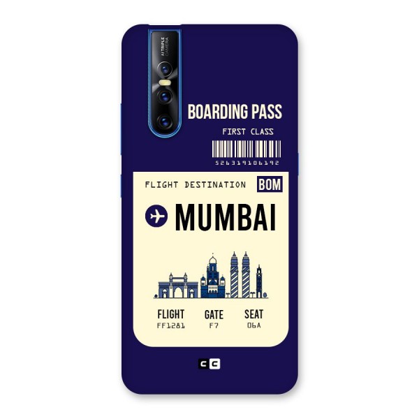 Mumbai Boarding Pass Back Case for Vivo V15 Pro