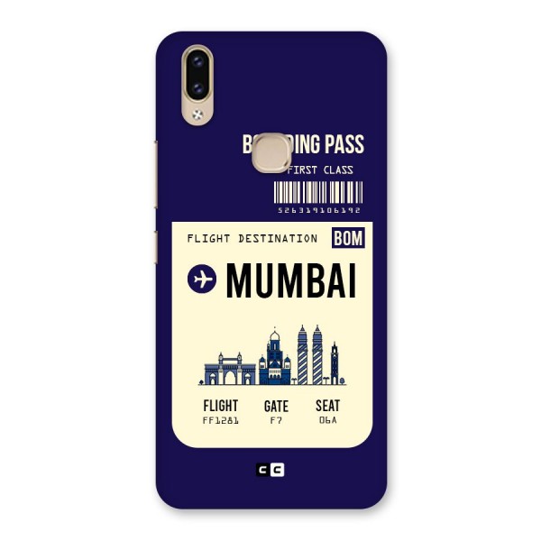 Mumbai Boarding Pass Back Case for Vivo V9