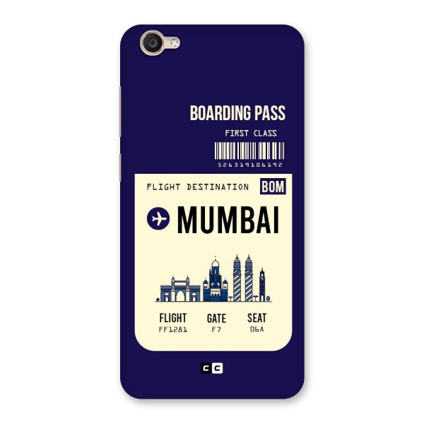 Mumbai Boarding Pass Back Case for Vivo Y55s