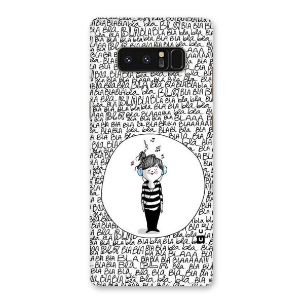 Music And Bla Bla Back Case for Galaxy Note 8