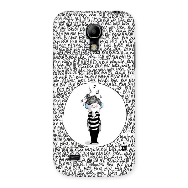 Music And Bla Bla Back Case for Galaxy S4 Mini