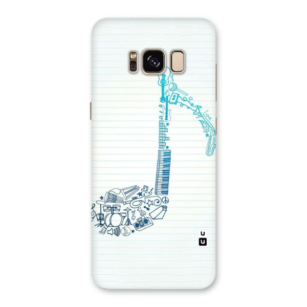 Music Note Design Back Case for Galaxy S8