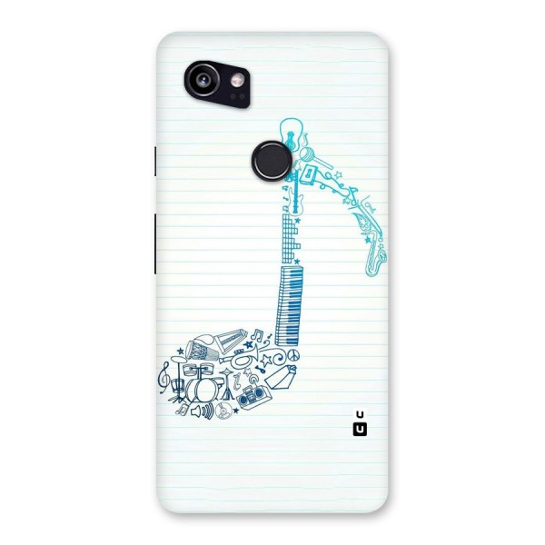 Music Note Design Back Case for Google Pixel 2 XL