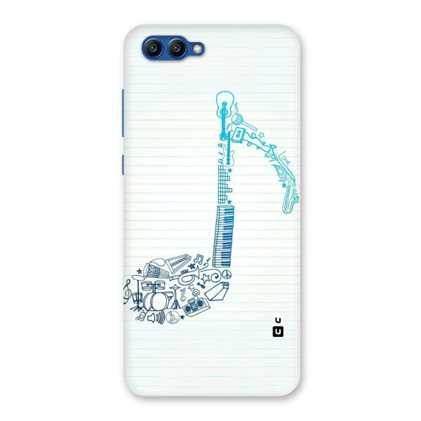 Music Note Design Back Case for Honor View 10