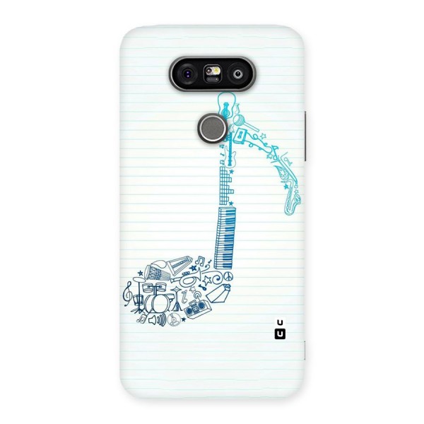 Music Note Design Back Case for LG G5